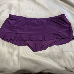 Women's Plus (2) Xhilaration Purple Bathing Suit Swim Skirt Swimwear‎ Piece-A259